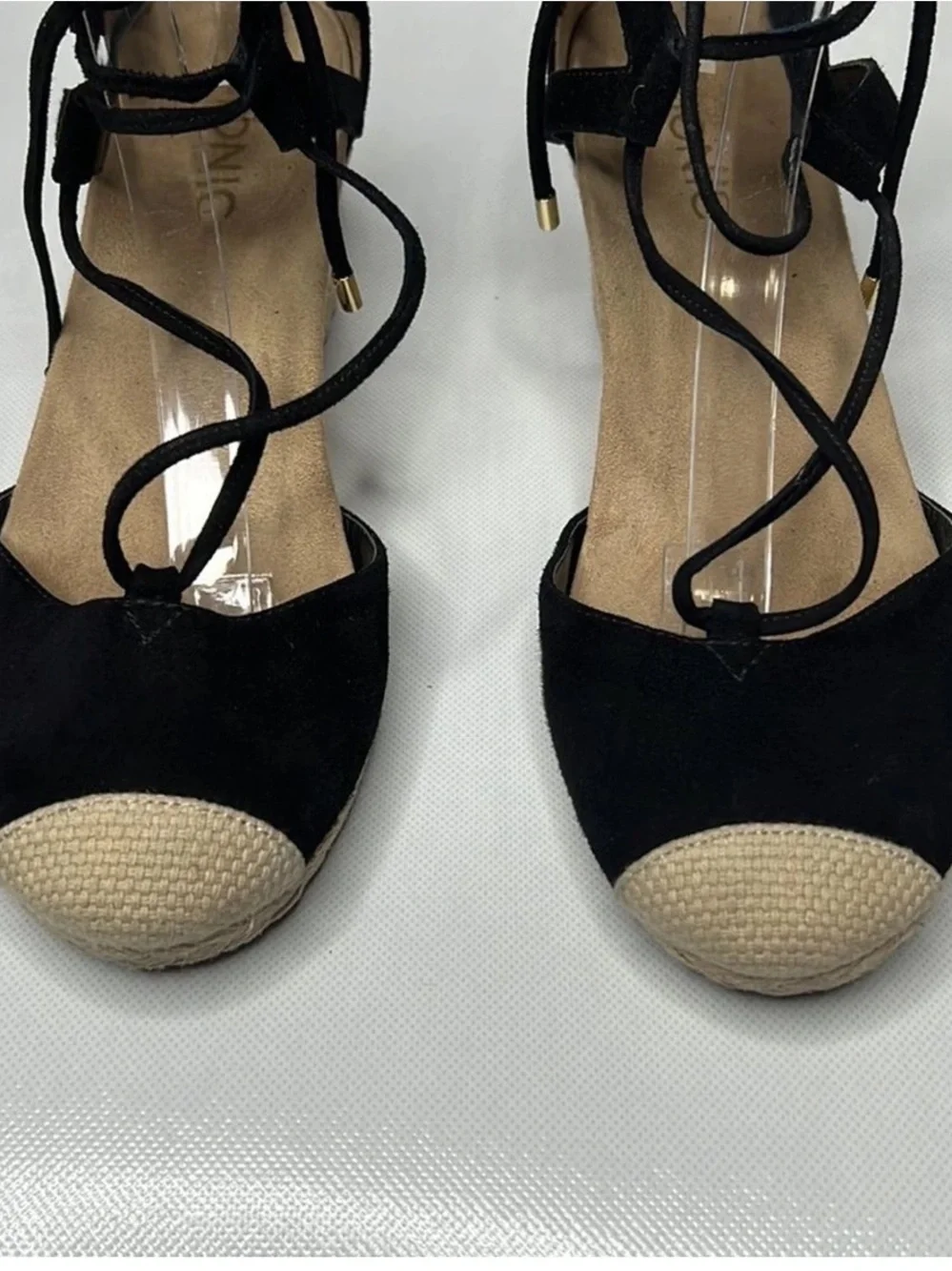 Vionic Aruba Calypso Espadrille Wedge Black Size 10 NEW